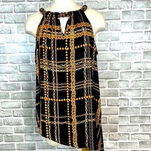 Black/Gold Top W/Chain